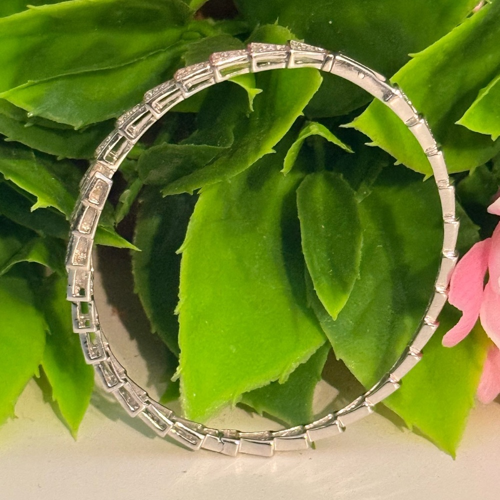 14k 16k white gold serpenti snake cz bangle bracelet - Picture 6 of 11